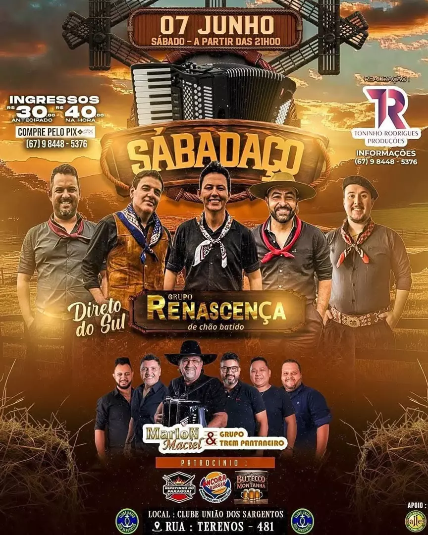 Baile de Sábado dia 07/06/2025